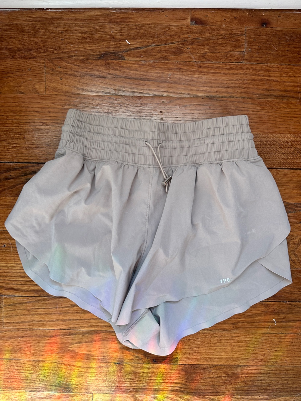 Women's Athletic Shorts - Light Gray Performance Running Shorts
